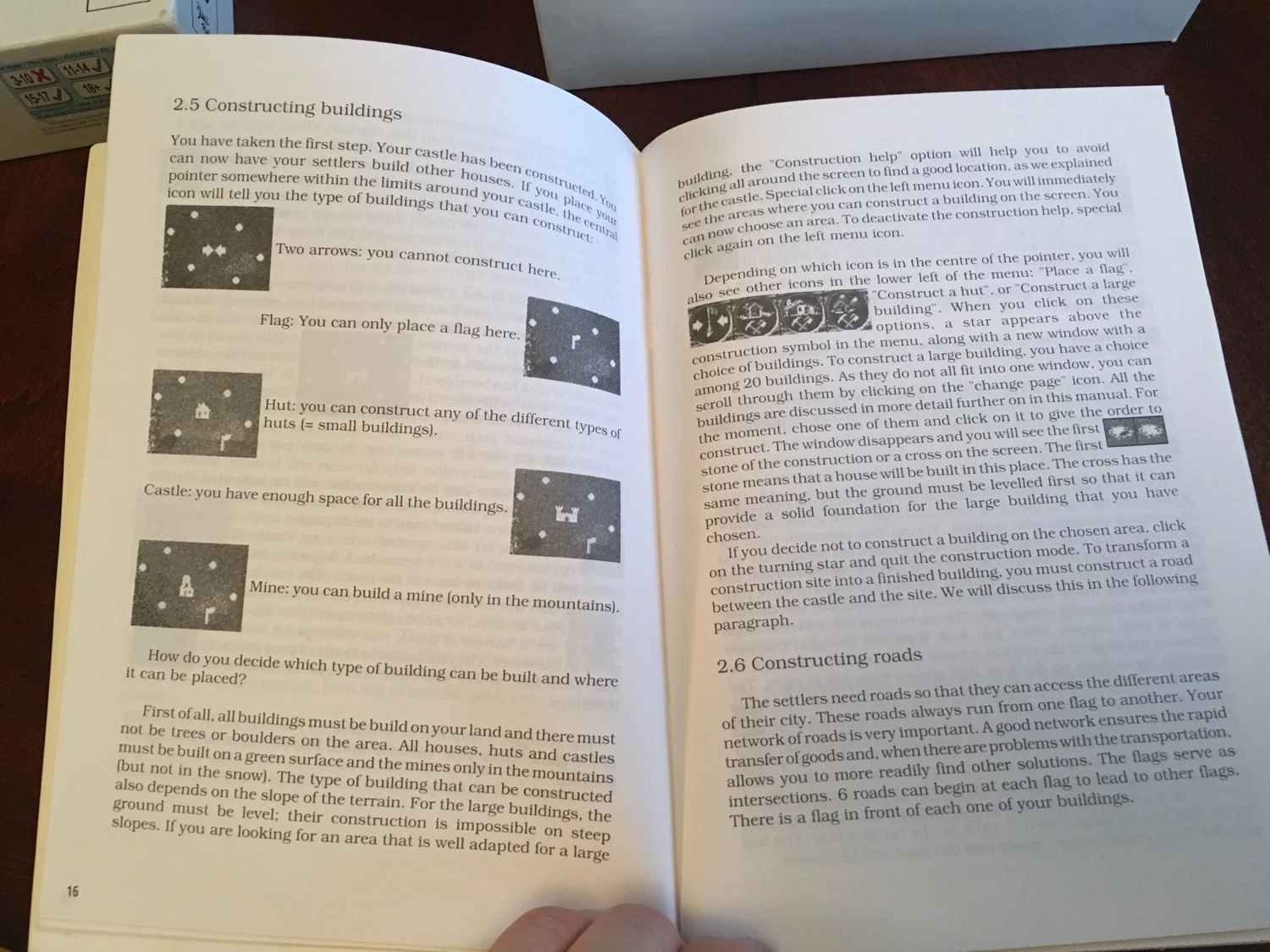 The Settlers Instruction Booklet Pages 16 and 17